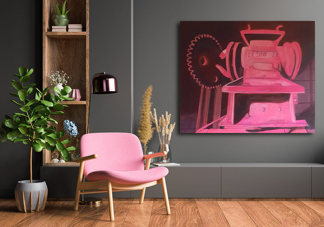 3Maschinell Acryl auf Leinwand 100cmx120cm
