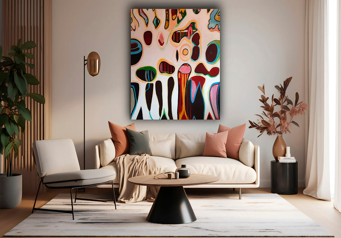 7Steinig Acryl auf Leinwand 100cmx120cm